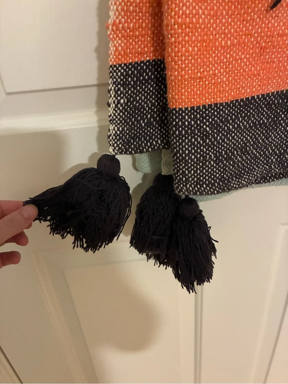 Anthropologie Richmond Throw Blanket - Coral, Mint & Navy